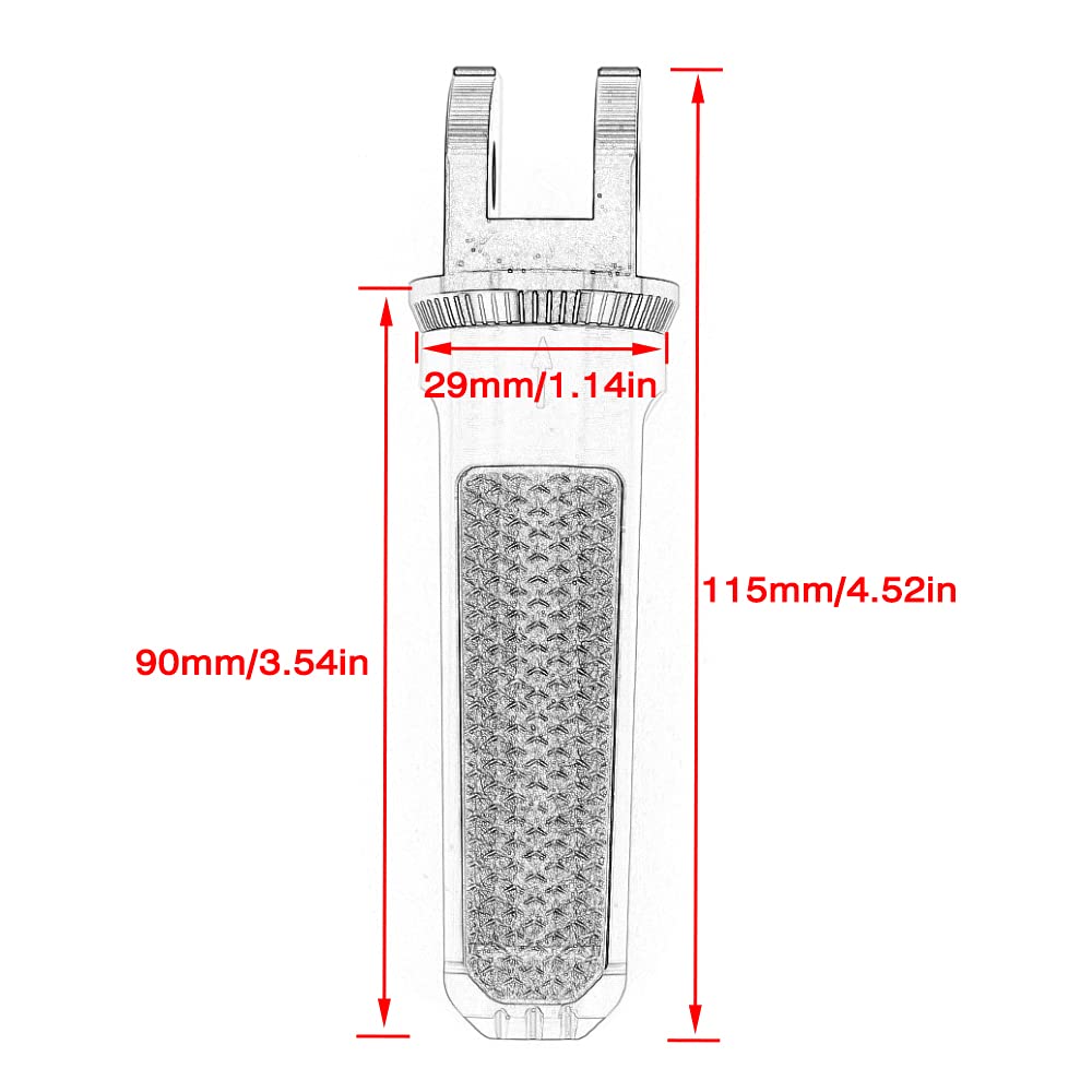 Repose-pieds avant pour moto K-T-M125 200 390 Du-ke Du-ke125 Du-ke200 Du-ke390 pour Aprilia Shiver 750 900 (noir)