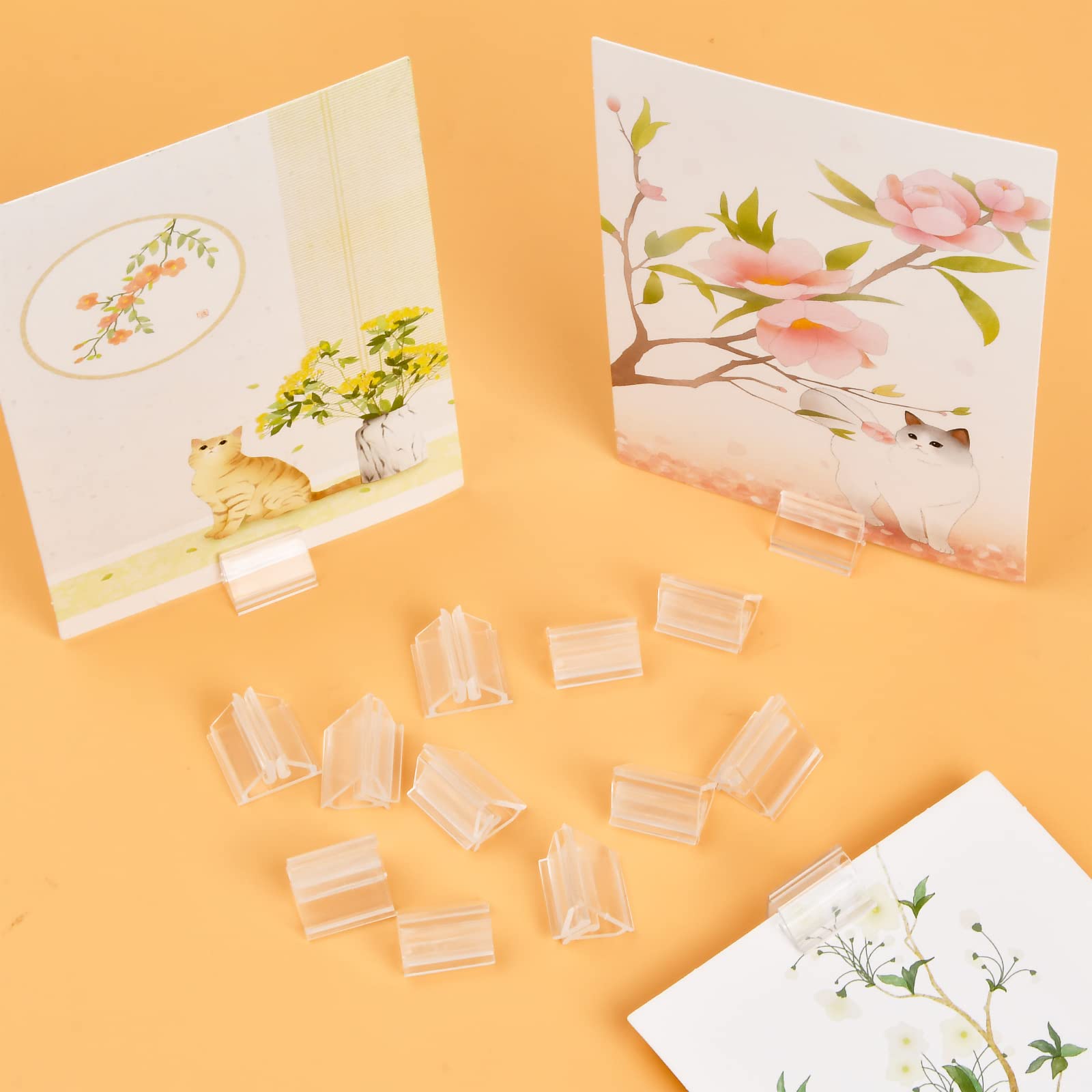 ASTER 48 supporti di carta da gioco in plastica trasparente porta carte da gioco titolari di carte da gioco pezzi di gioco da tavolo stand per marcatori di gioco da tavolo favore del partito