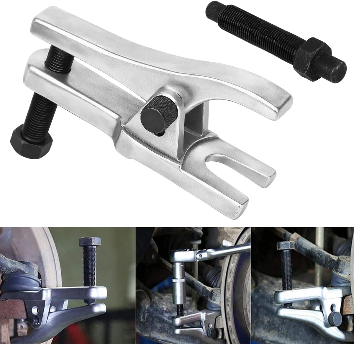 Car Ball Joint Separator, Alloy Steel Ball Joint Puller Remover Tool for Front End Service, Automotive Tie Rod End Extractor Separator Tool, Universal for Most Sedan Truck ATV