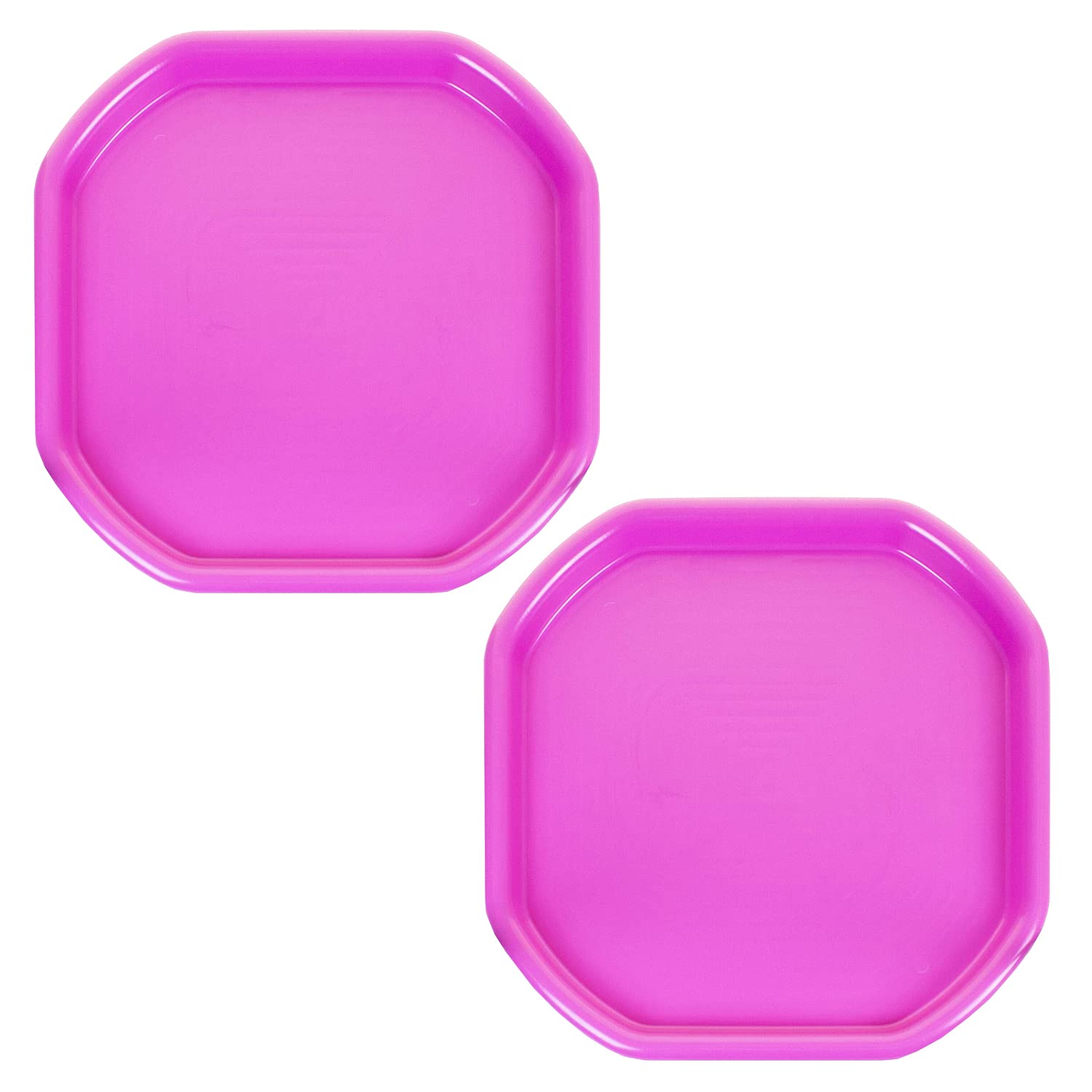 (Set of 2) - Small Octagoanal Pink Mixing Tray 70Cm Diameter Tuff Spot Mixing Board Sand Water Activity Kids Play Heavy Duty Plastic Strong and Premium Messy Tray Multipurpose Tray (Pink)