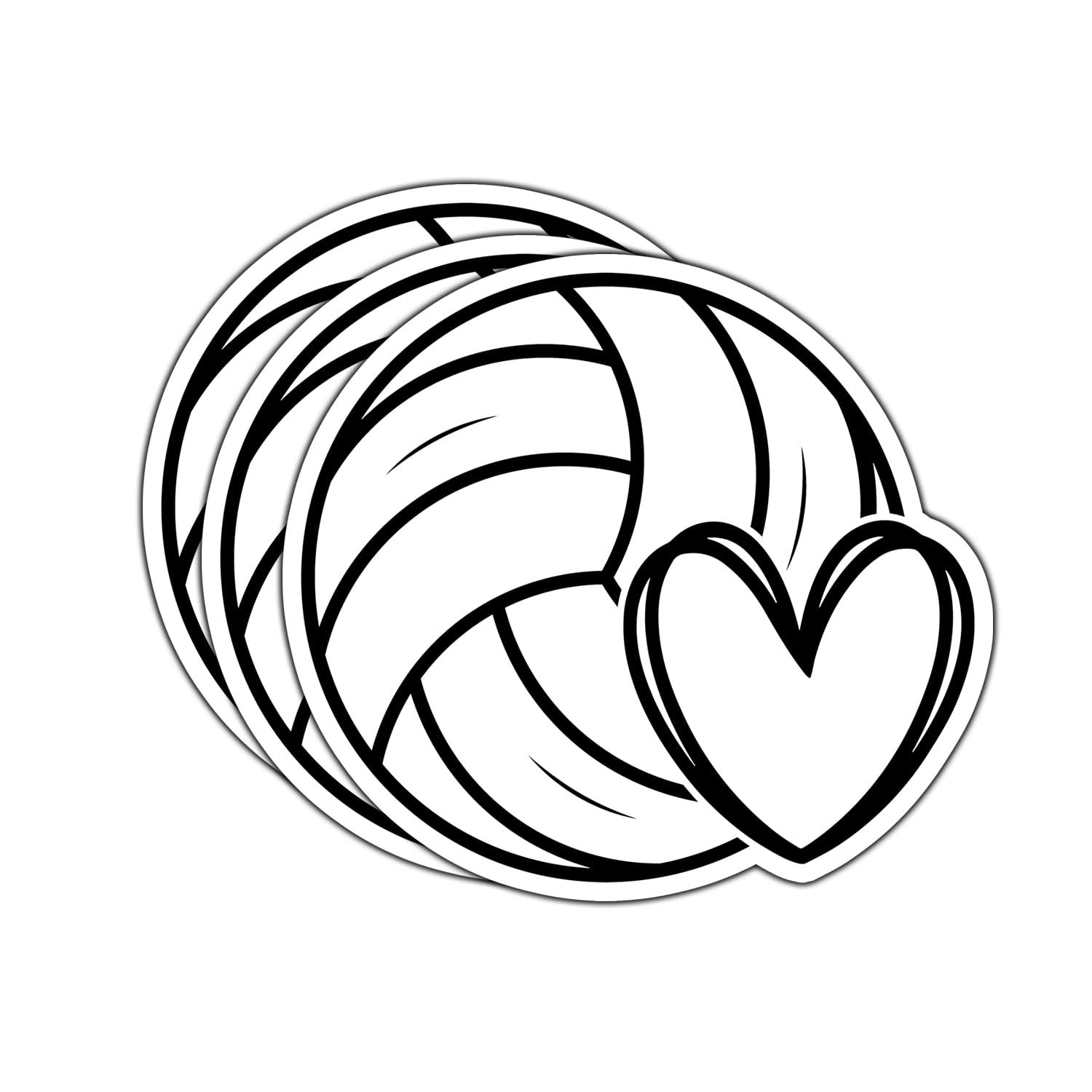 Calcomanías de vinilo de voleibol con citas divertidas para laptop y tabletas