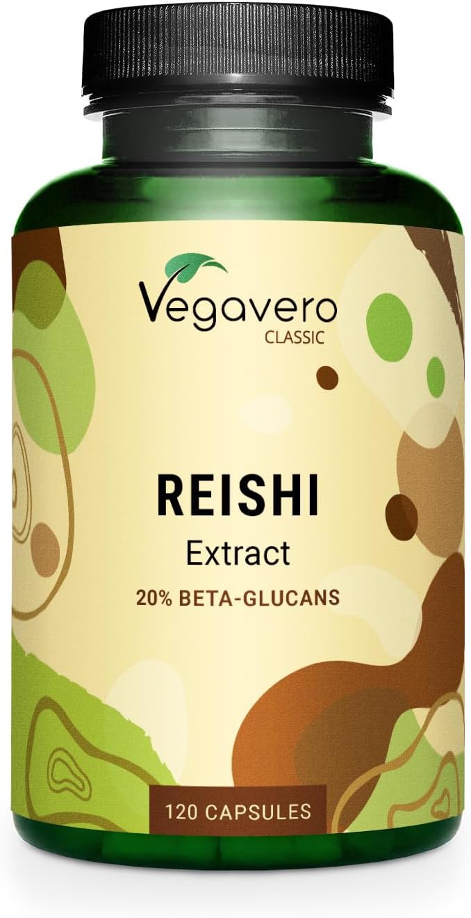 Vegavero Reishi Mushroom Extract | 13,000 mg (10:1) Ganoderma Lucidum | 120 Capsules | 40% Polysaccharides & 20% Beta Glucans | NO Additives | Vegan