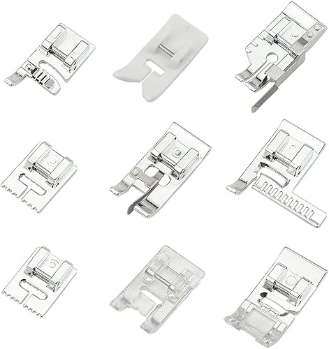 Miniatura 6 de TOVOT Juego de 32 pies prensatelas para máquina de coser doméstica para cantante, hermano, Janome y Kenmore, Babylock, máquinas de coser de caña baja