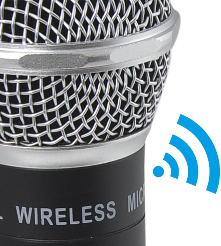 Updated Premium UHF Wireless Microphone - USB Microphone, UHF Microphone with USB Receiver for PC Computer and Laptop, Ideal for Podcasting, Voice-Over Projects, Karaoke & More - Pyle PUSBMIC50
