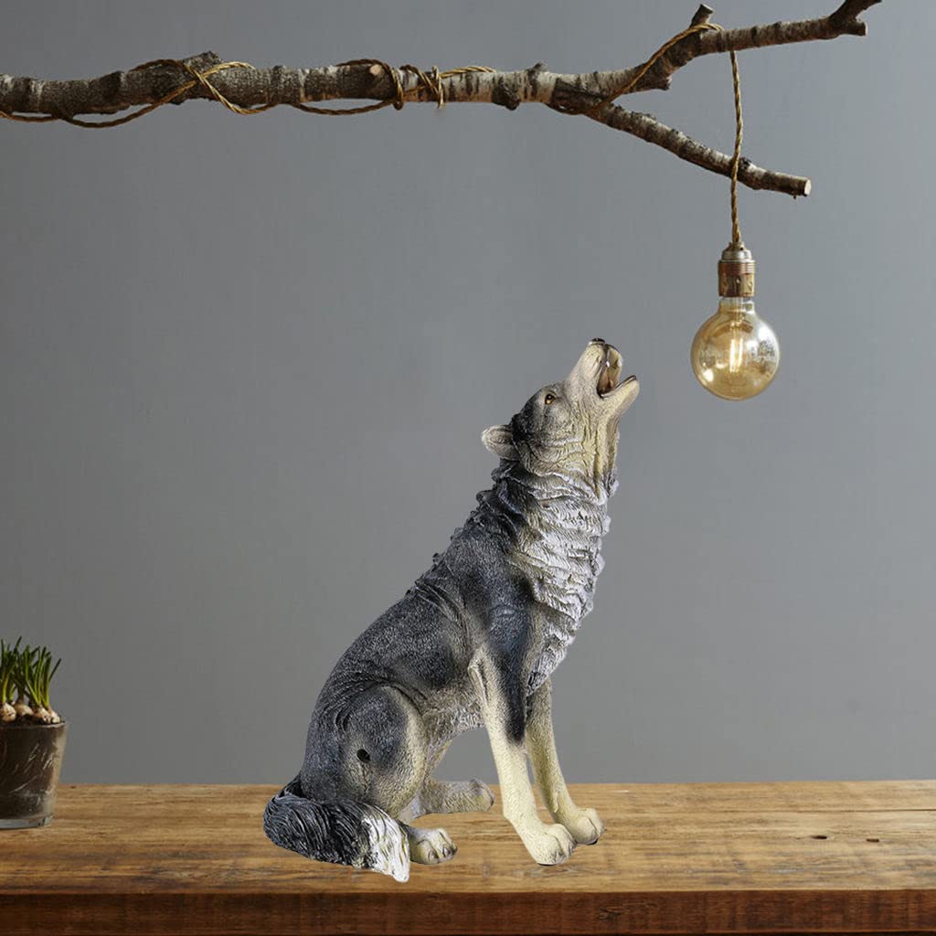 Kristallen Glas Wolf Beeldje Huilt Wolf Standbeeld Hand Glas Dier