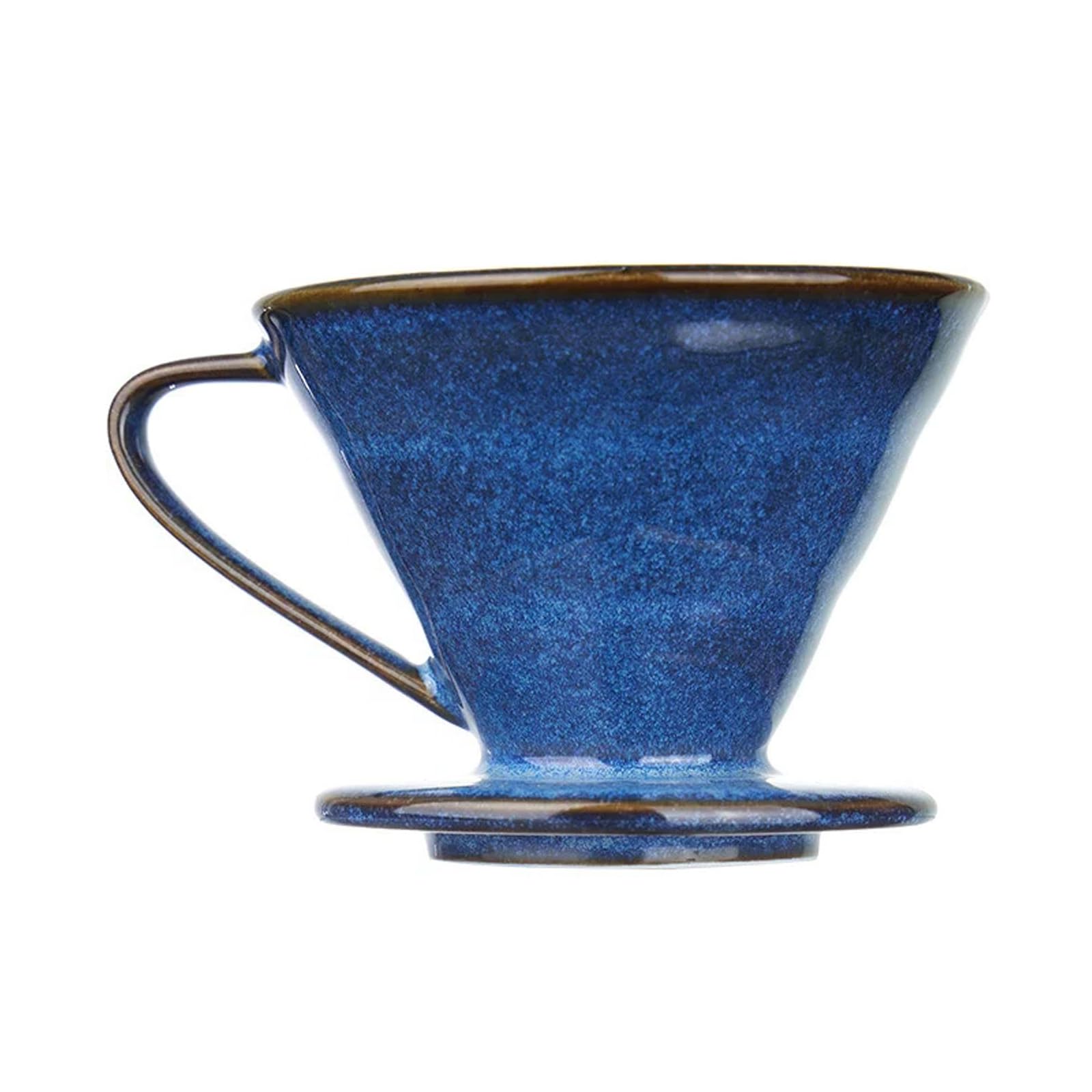 Lerpwige Handcrafted Ceramic Drip Brewer Smooth Blue Glazed & Filtration for Balanced Coffee Extraction Handcrafted Blue Glazed Coffee Filter