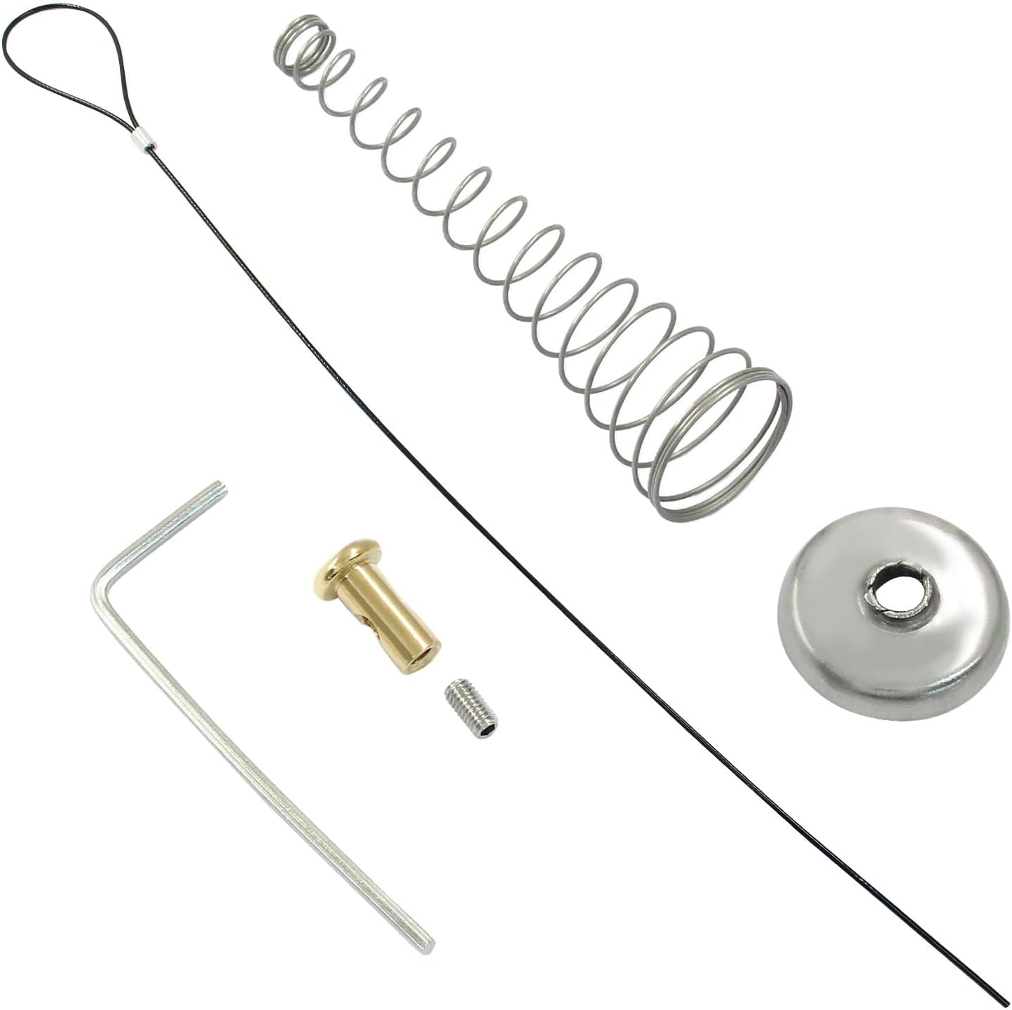 Gate Latch Cable Pull, Adjustable Gate Latch Spring Release Cable, Black Pull String Gate Opener Self Locking Gate Latch Accessories for Wooden Fence, Door, Garden, Patio