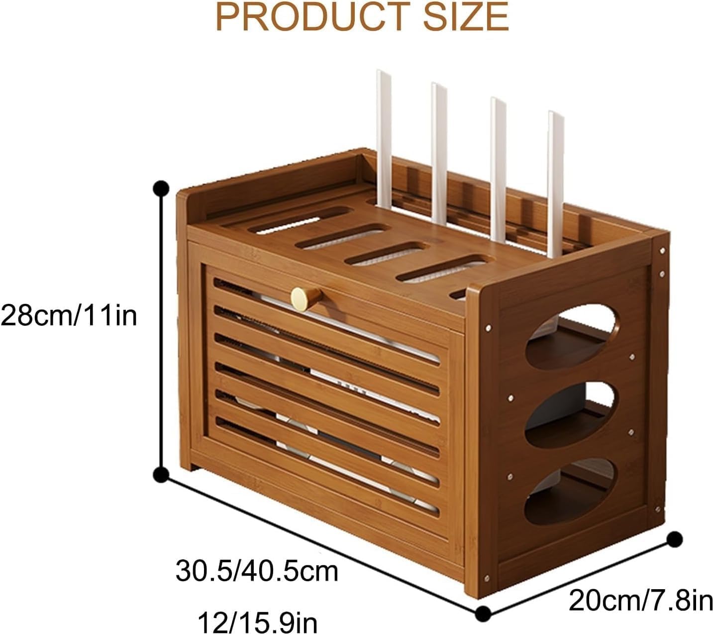 Mensola per router e proiettore in legno massello, per modem e ciabatta Sto Box con facile assemblaggioPerfetto per uso domestico e in ufficio