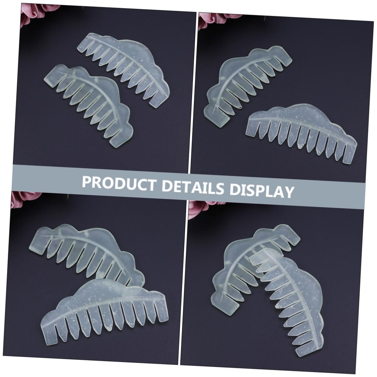 3pcs Scalp Care Tool Jade Stone Wavy Comb Shampoo Brush Headache Massager Massage Device