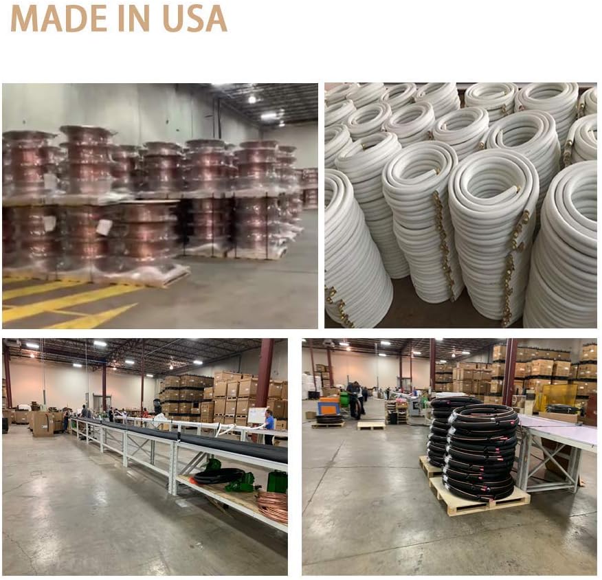 Blасk Frіdау - 70% оƒƒ Wostore 50 Ft. Copper Pipes 1/4 & 1/2 3/8 PE for Mini Split Air Conditioner Insulated Coil Line Set Made in USA HVAC Refrigerant with Nuts Nеw Arrіvаlѕ Wostore 50 Ft. Copper Pipes 1/4 & 1/2 3/8 PE for Mini Split Air Conditioner Insulated Coil Line Set Made in USA HVAC Refrigerant with Nuts