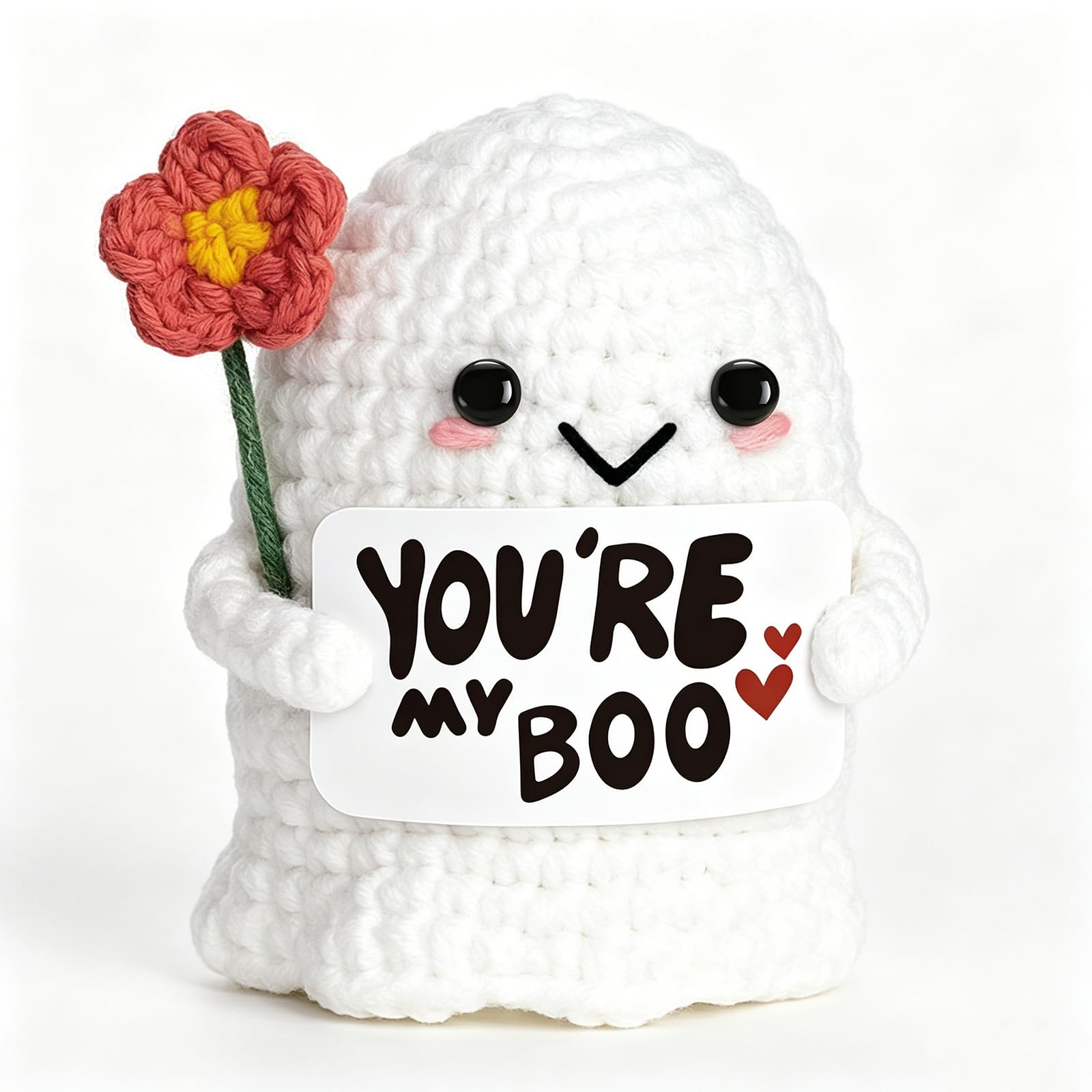 ZORVA Positive Crochet Ghost, Emotional Support Crochet for Women
