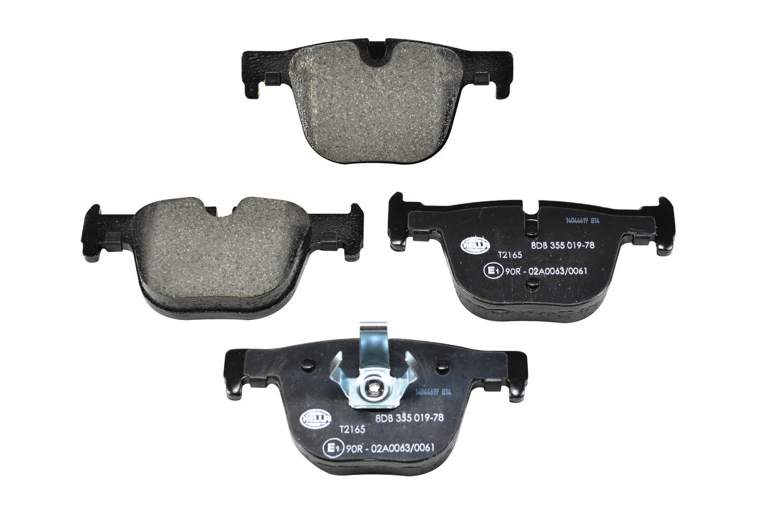 HELLA 8DB 355 019-781 Brake pad set - prepared for wear indicator - T2165 - for e.g. BMW