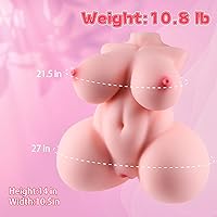 Vista 13 de Muñeca sexual pequeña de 2.7 libras, masturbador masculino, juguete de culo, mini coño de bolsillo, muñeca sexual pequeña, torso con 2 agujeros