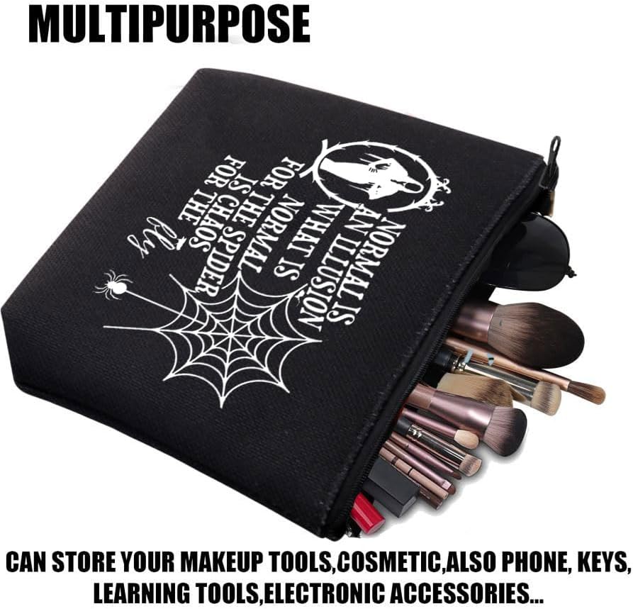 JYTAPP Makeup Bag for Movie Fans Normal Is An Illusion Cosmetic Bag Horror Movie Merchandise Horror Gift - Image 2