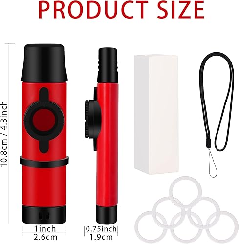 Miniatura 18 de RANMING Kazoo con 6 cañas adicionales cada una, instrumentos musicales coloridos para aula, fiestas y principiantes, actividad de grupo divertida