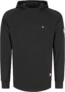BOCOMAL FR Hooded T Shirts Chest Pocket Fire Resistant Summer Hoodie NFPA2112