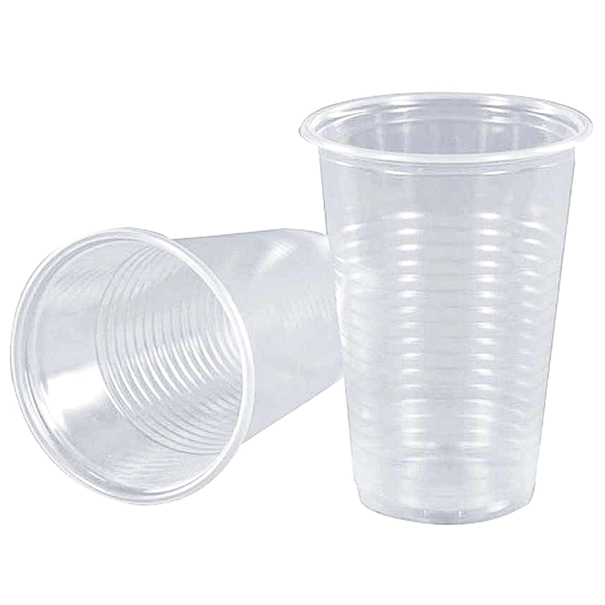 KAV Pack of 500 Disposable Clear Plastic Cups - 7oz Plastic Glasses for Travel, Wedding Party, Picnic, Wine, Juice, Dessert, Cold Drinks, Drinking Water, Coolers, Vending (180 ml) — image 1