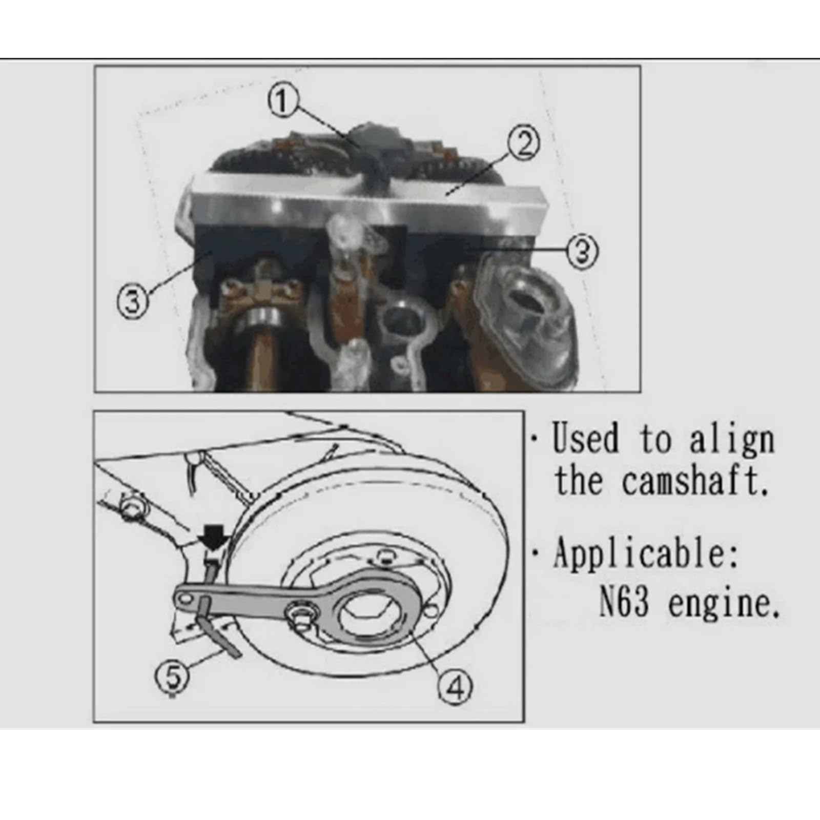 Compatibile Con BMW Per 750i 2009-2012 Per Alpina B7 2011-2014 N63 S63 N74 Kit Di Attrezzi Per La Fasatura Dell'albero A Camme Del Motore 119890 Kit Messa Fase Motore