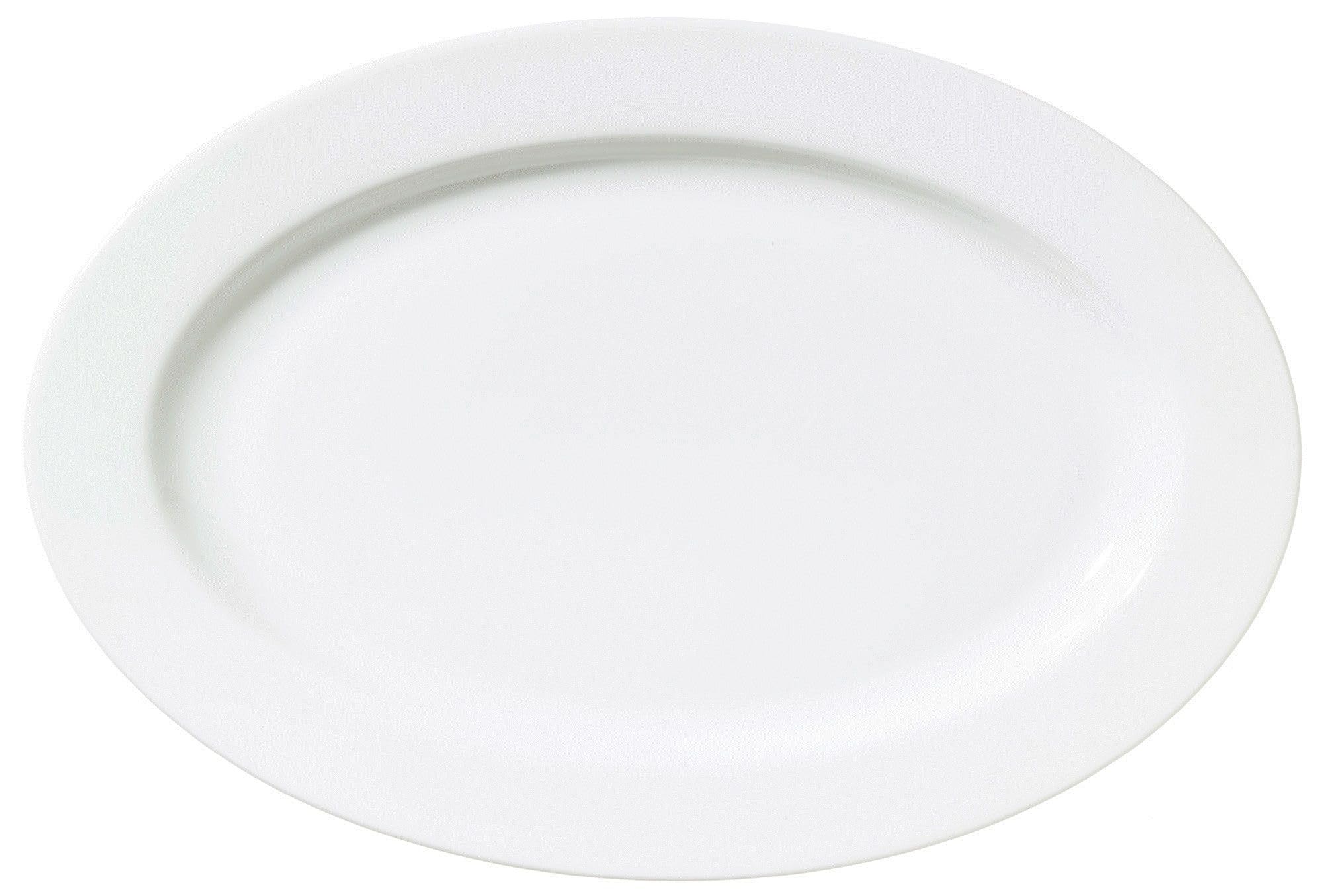 METRO Professional plato llano Fine Dining, porcelana AB, 30,5 x 21 x 2,3 cm, blanco, apto para lavavajillas y horno hasta 220 °C