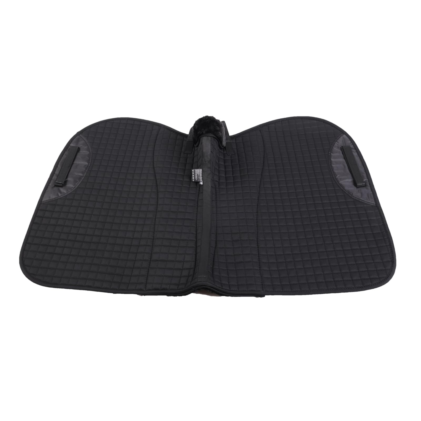 Sottosella in finta pelliccia per saltare, coperta completa, Numnah GP, quadrata, trasparente, colonna vertebrale alta, garrese modellante, equitazione, spettacolo, ammortizzante, traspirante