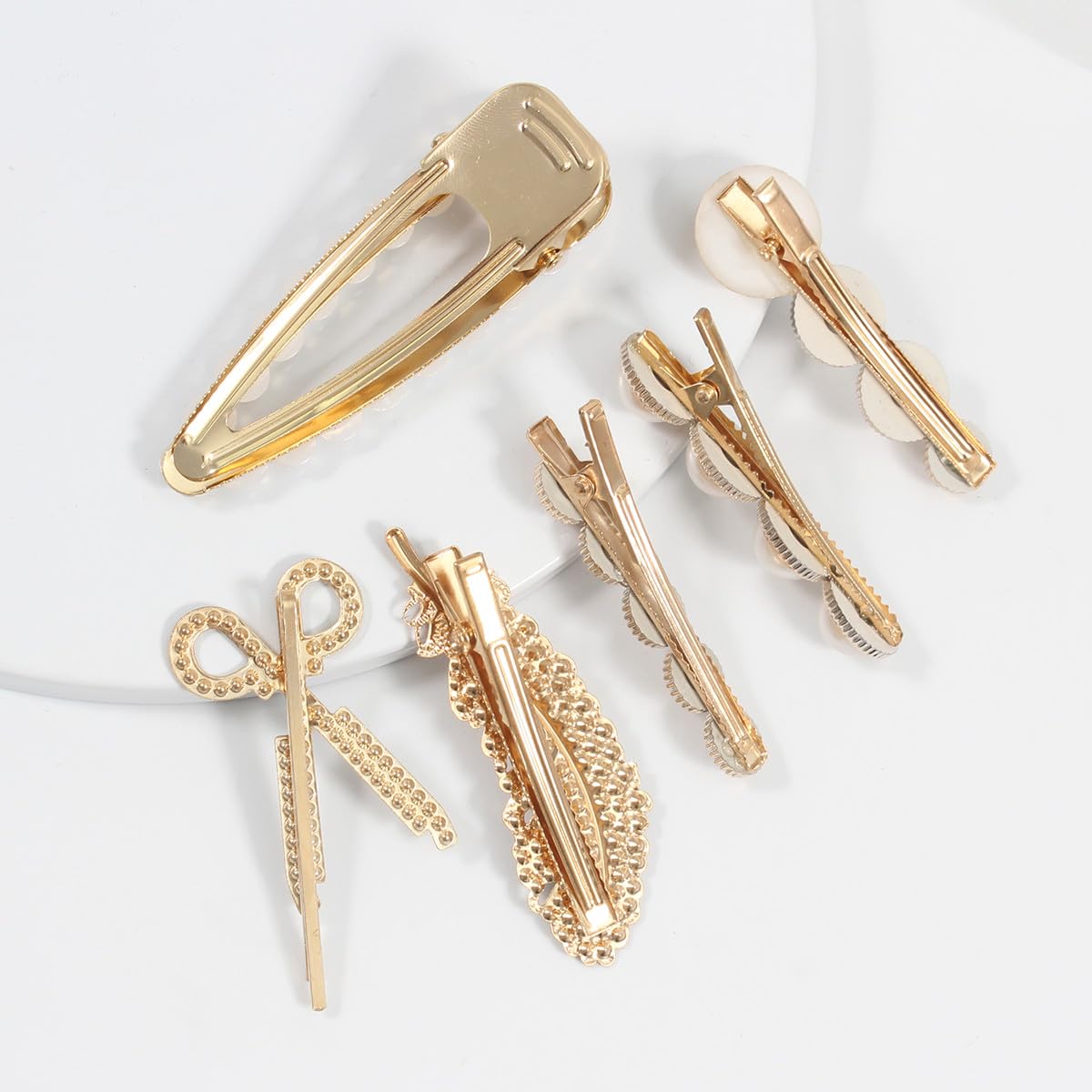 Mecool 6 Pcs Artificial Pearls Hair Claw Clips for Women, 1 count (Pack of 6) - Image 3