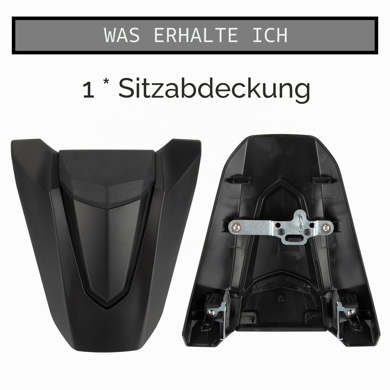 psler Rücksitzbezug für CB650R CBR650R 2018 2019 2020 2024 Rücksitzkappe Motorradzubehör (Mattschwarz)