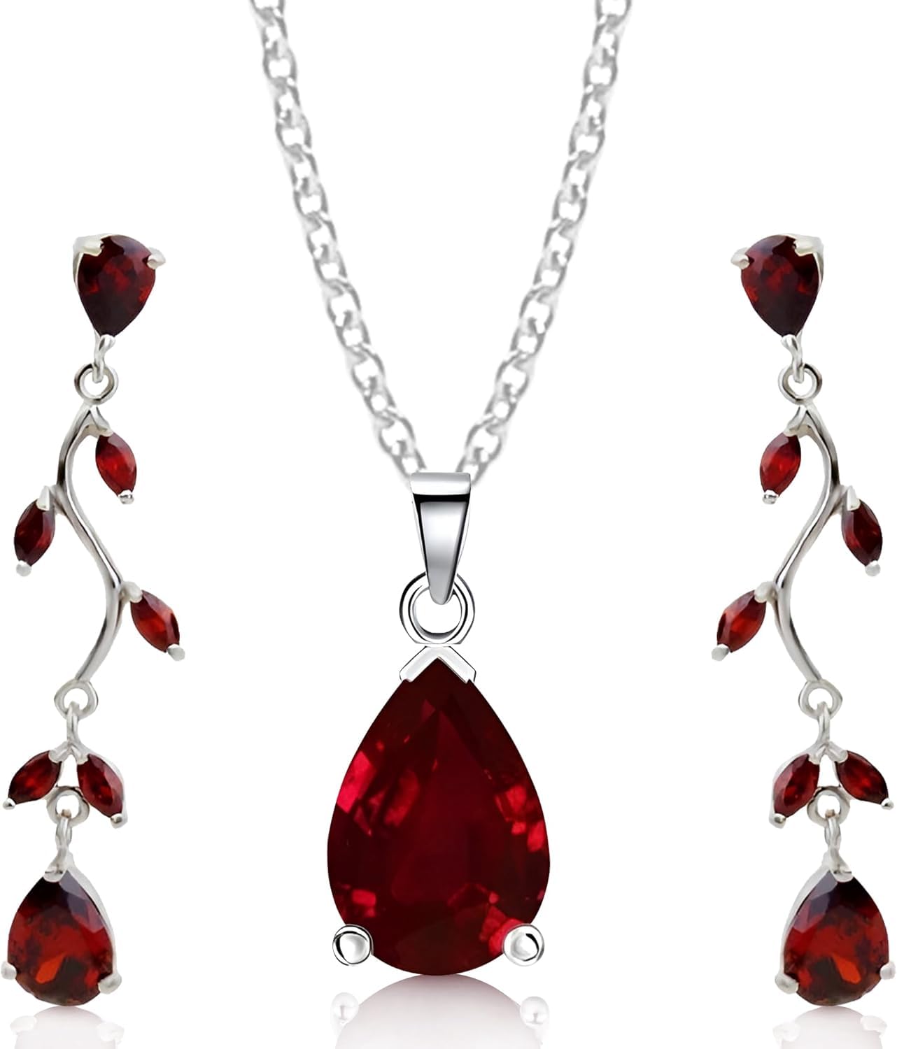 Crystalline Azuria Parures Lacrime per Donne Nozze Sposa Gioielleria Parure Con Collana e Orecchino Zirconia Damigella D'onore Gioielleria