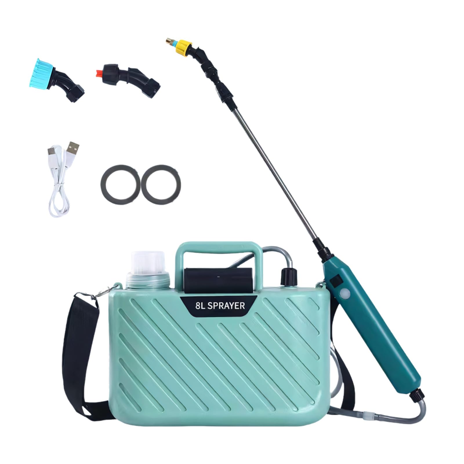 Gardening Water Equipment with Adjustable Rod and Two Sprinkling Modes for Various Applications Handheld Garden Sprayer