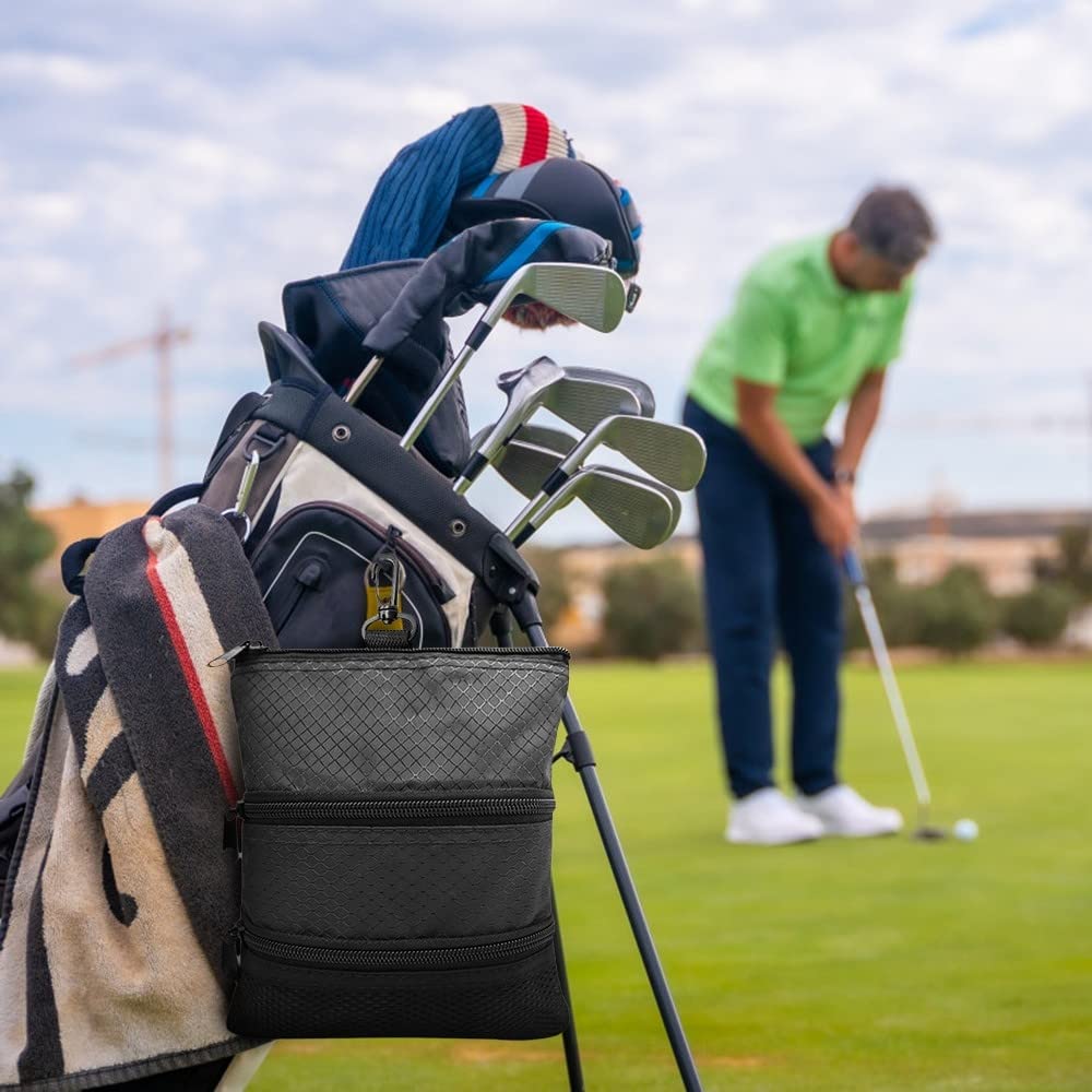 DONGKER Tasca Golf,Borsa Pallina da Golf con Chiusura Cerniera e Gancio per Ingranaggi per Esterni