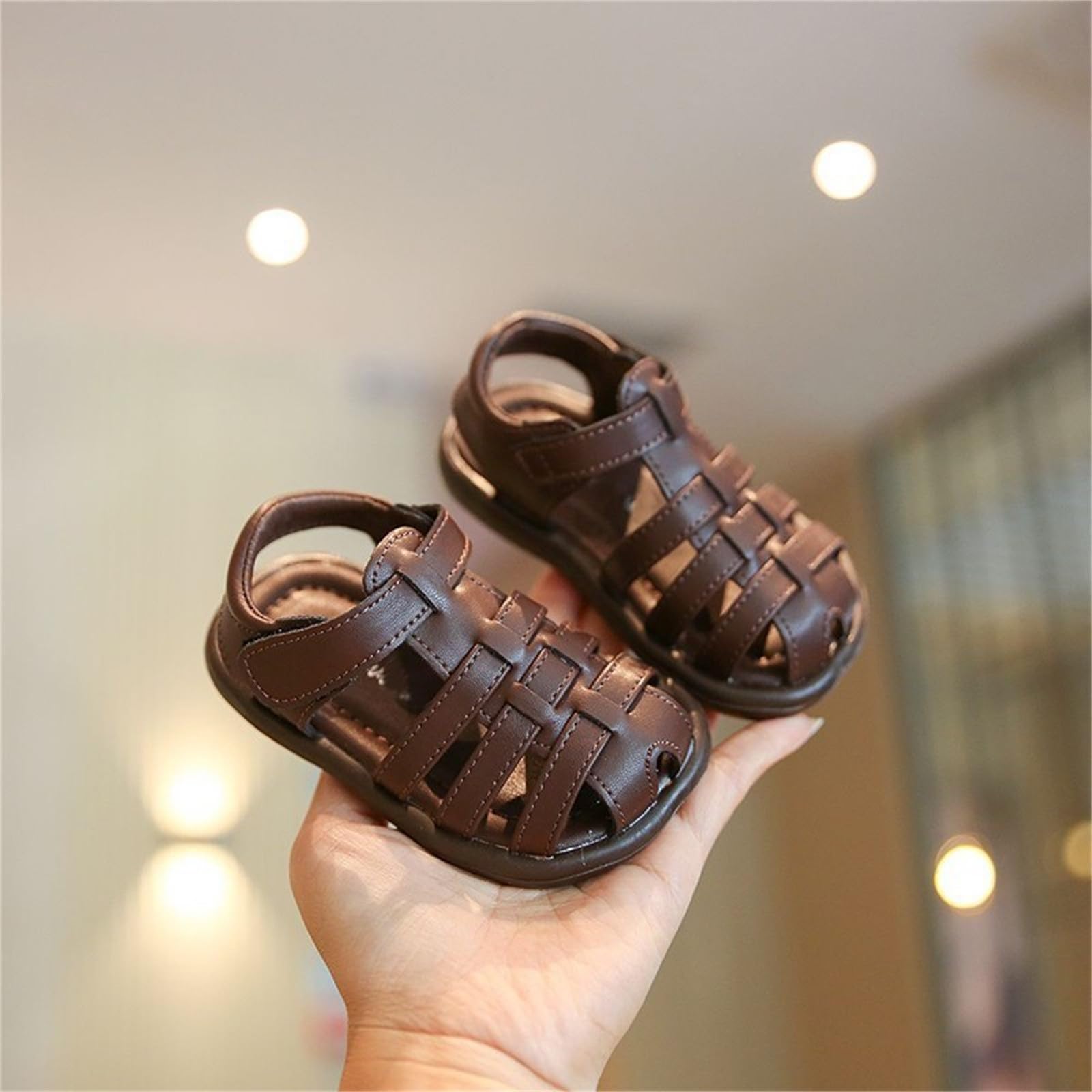 YHQZNLXQ Generisch Sandalias para niña, Zapatos Romanos Informales para Exteriores, Suela Suave, Transpirables, cómodos, Verano, Primavera, Primeros Zapatos para Caminar
