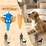 2 Pack de jouets de chien avec frisure & Squeaker - Jouets à croquer en peluche pour chiens doux et moyens, Jouets de dents de chiots pour soulager l'ennui & Soins dentaires