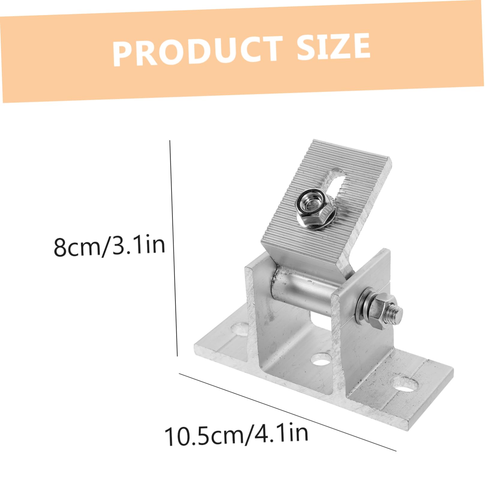 Mikikit Soportes de Montaje y Tornillos para Paneles Solares Ajustables Almohadillas de Goma de Aleación de Aluminio Kit de 4 Piezas para Instalación en Techo Plano para Energía Solar