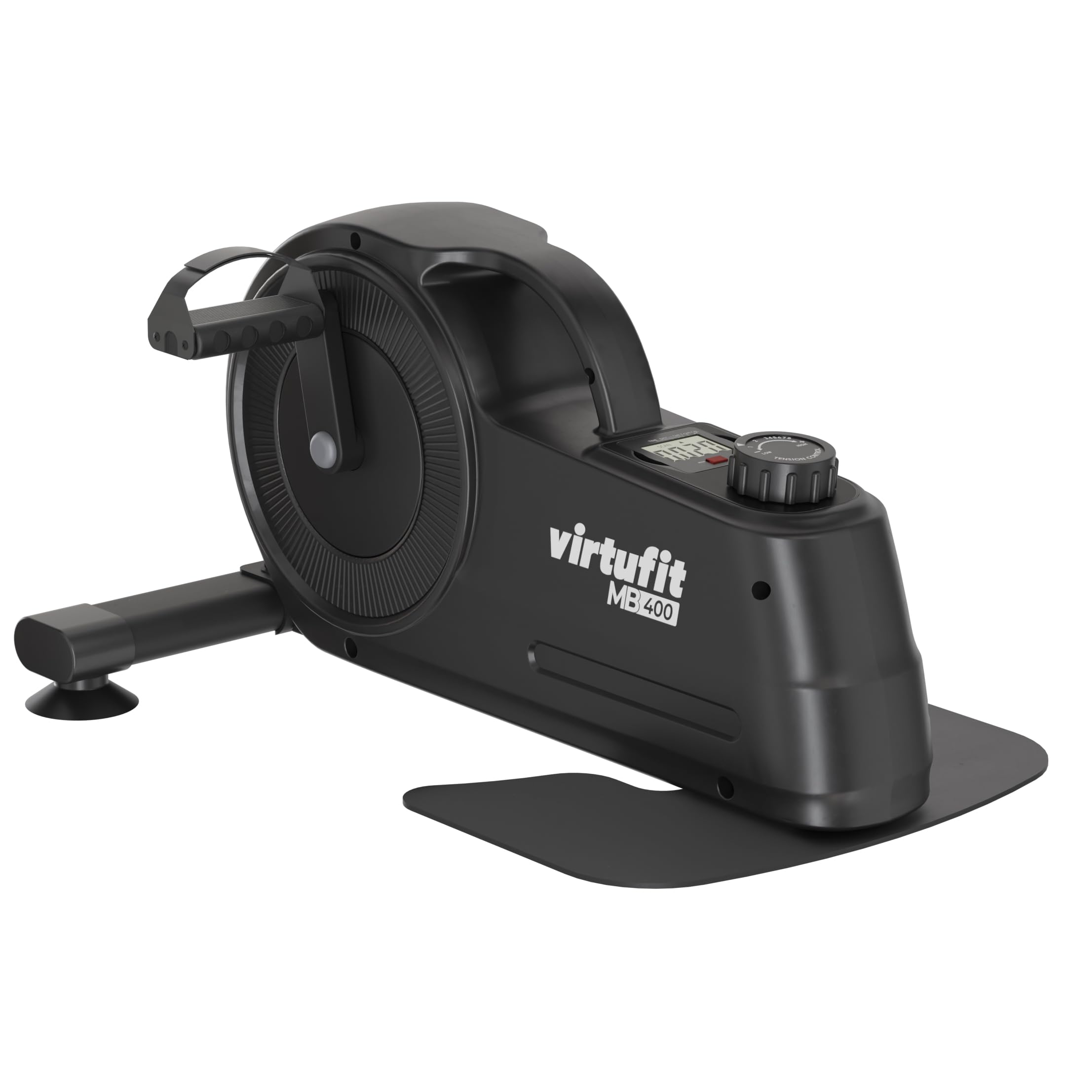 VirtuFit MB400 trenażer pedałów – magnetyczny trener ruchu ramion i nóg – 8 poziomów oporu – kompaktowy i stabilny – wyświetlacz LCD – koło zamachowe 2,5 kg – rehabilitacja i senior – trener