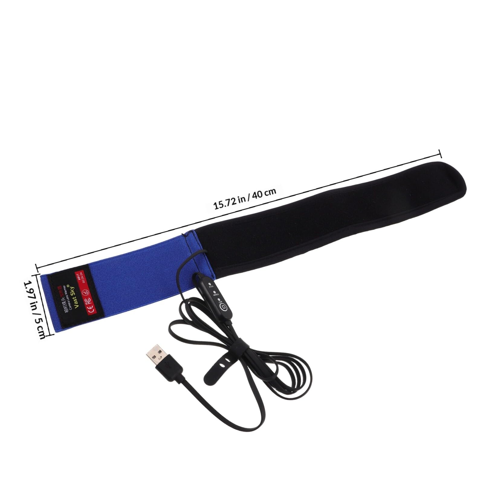 Chauffe-Objectif USB Portable pour Appareil Photo et Télescope avec Protection la Condensation, Tissu et Plastique, Réglage 3 Niveaux pour Photographie en Extérieur et Astronomie