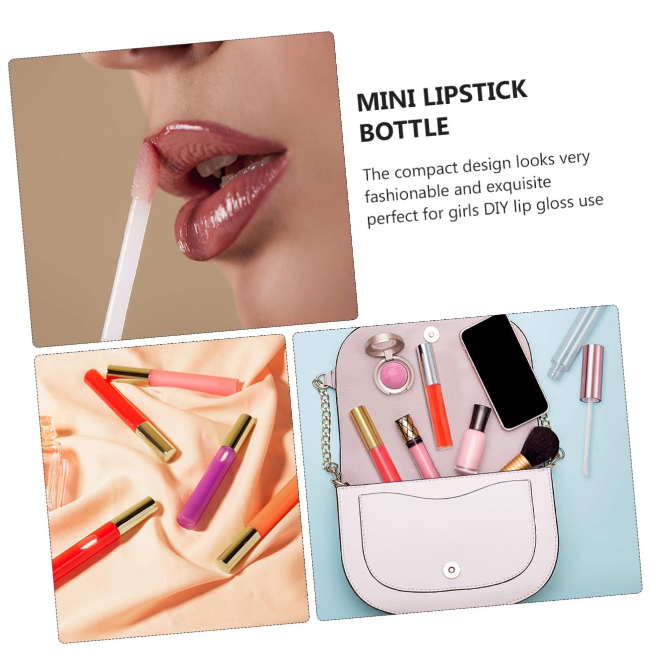 Tubo Lucidalabbra 10ml Abs 30 Pezzi, Flacone Ricaricabile | Viaggio e Diy, Leggero e Facile da Usare, Formato Compatto per Boccette
