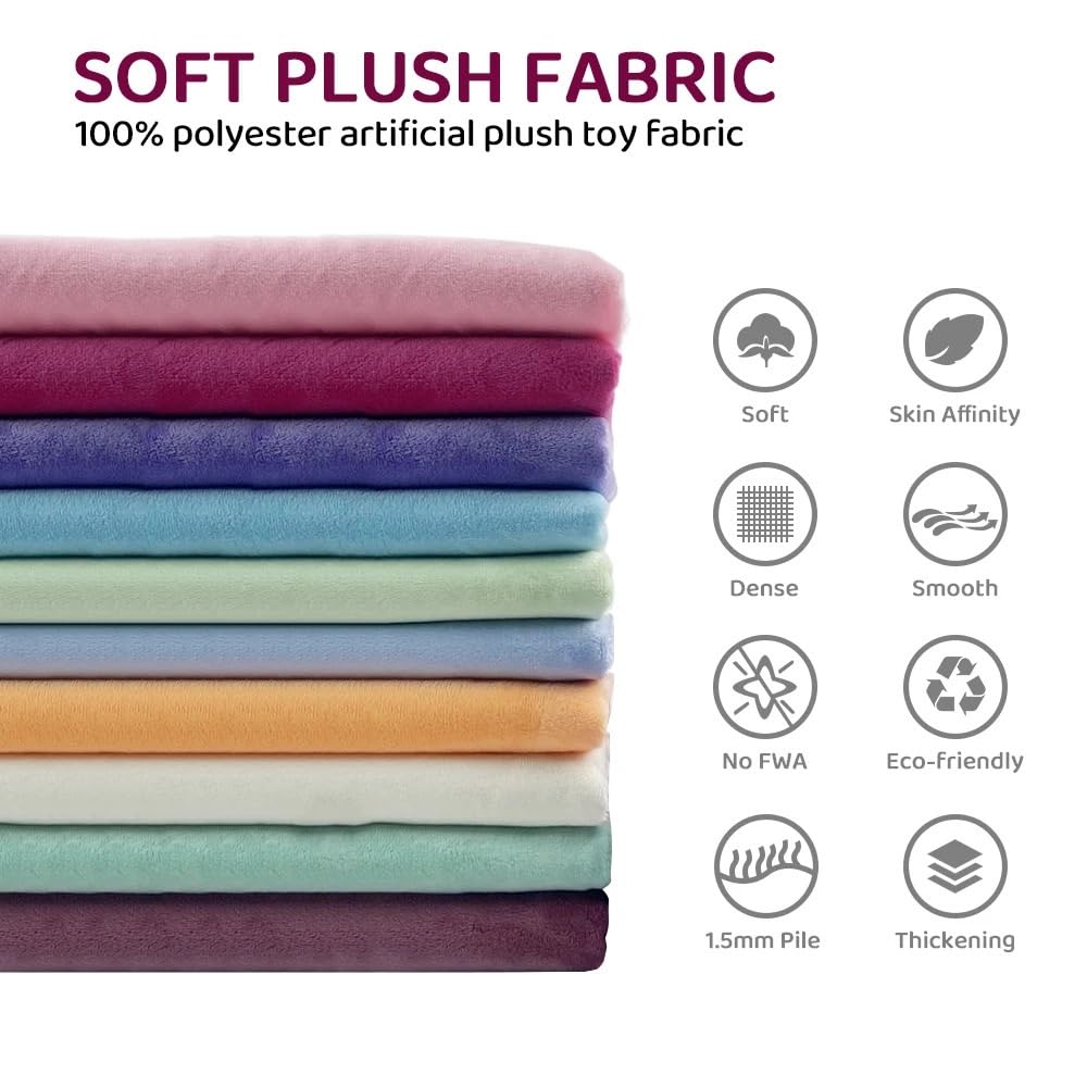 Weicher PlüSchstoff Stoff 50x45cm/150x50cm/150x100cm Weicher Stoff 1,5mm Nähstoff DIY Handgefertigter Kristall Superweicher Plüschstoff(72,50x45cm)