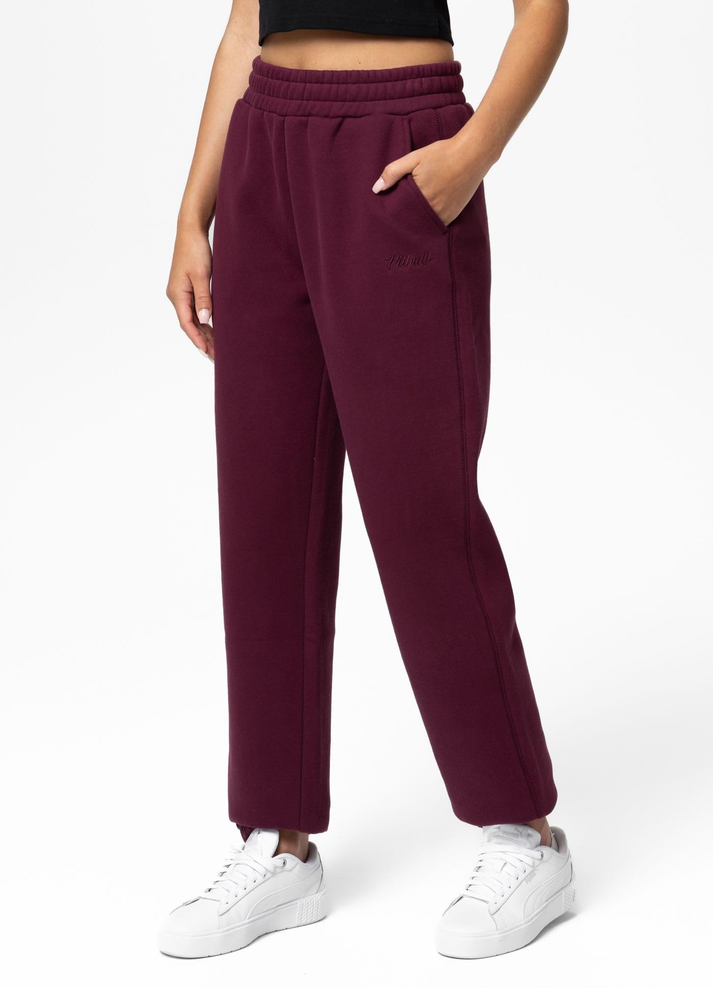 PITBULL Damen Jogginghose TULLA - Frauen Sweatpants Oversize Fit Sporthose, Baumwolle Polyester Mix, Bequeme Trainingshose mit Kordelzug & offenen Taschen, Komfortable Freizeit Hose
