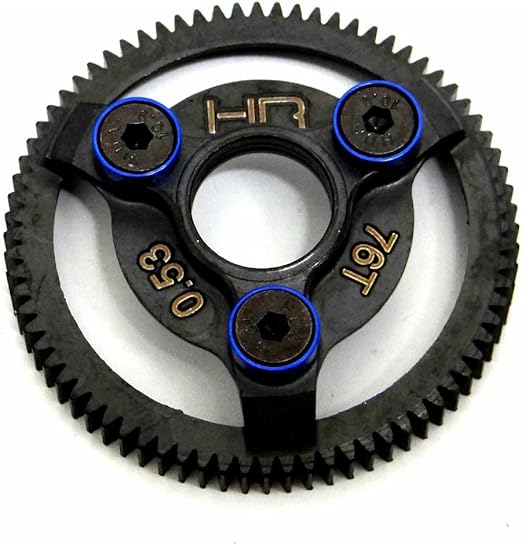 Hot Racing STE876 Hardened Steel Spur Gear (76t 48p)(Blue) - TRA