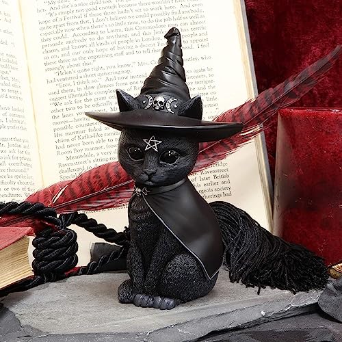 Qzfsl 4Pcs Black Baphomet Cat Statues Halloween Gothic Garden Resin Decor Gargoyle Cats Figurines Garden Gnome Sculptures Gifts For Cat Lovers Yard Art Witch Cat Figurine Outdoor Patio Lawn #TOP2