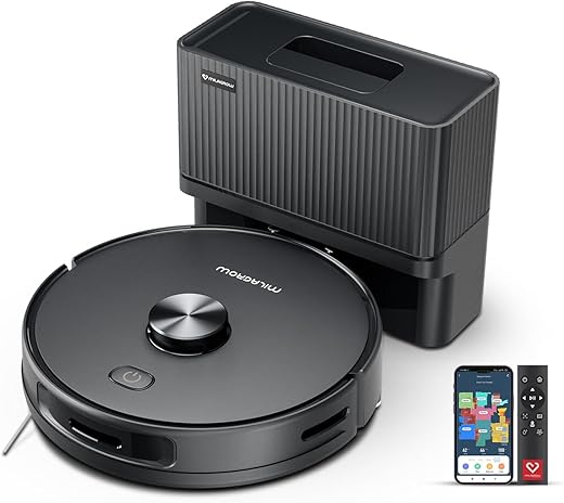 MILAGROW BlackCat 25 Pro Robot Vacuum Cleaner, 7500Pa Suction Power, 3L Bagless Self-Empty Base, 70-Day Handsfree, LiDAR RT2R 3.0 Navigation,…