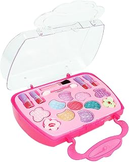 Keptfeet Maquillaje para niñas - JuegoMaquillaje para niñas pequeñas Seguros y no tóxicos | Set Belleza cosmética para niños Fiesta cumpleañoHalloween