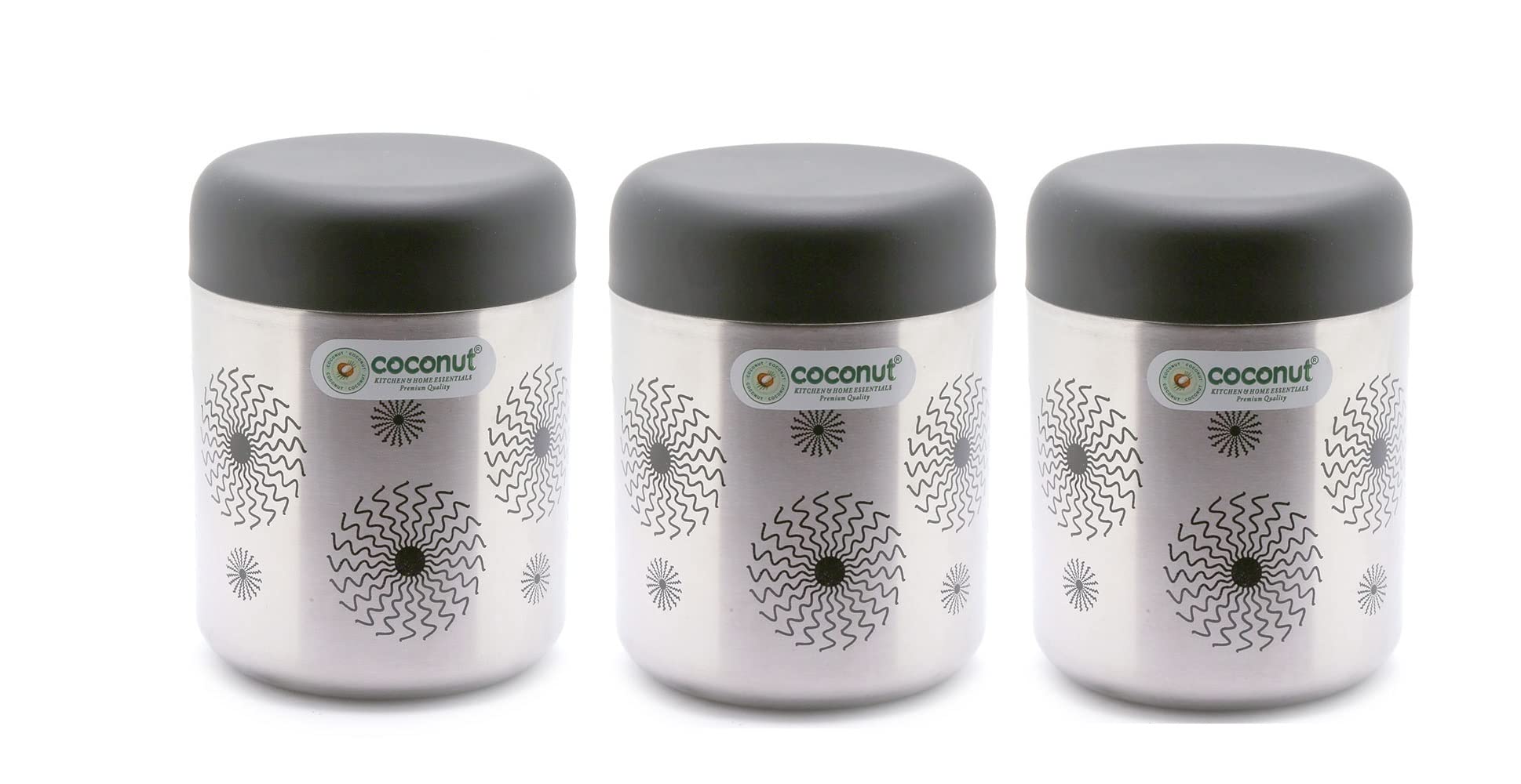 coconut Daisy Stainless Steel Jumbo Matt Containers -Set of 2 (Capacity 500 ML Each) (B0B36DLRJL) Amazon Price History, Amazon Price Tracker