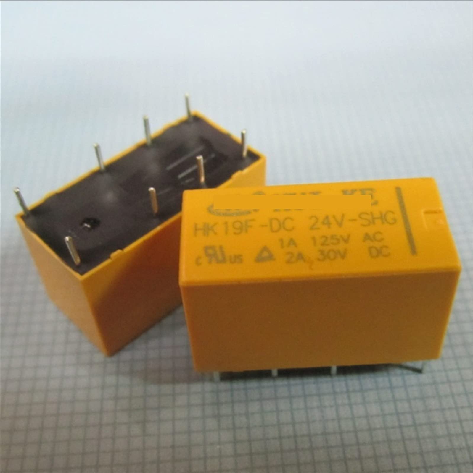 GJZIFGFWQ 10PCS Relays HK19F-DC3V DC5V DC9V DC12V DC24V-SHG 8PIN 1A/125VAC 2A/30VDC(HK19F-DC3V-SHG)