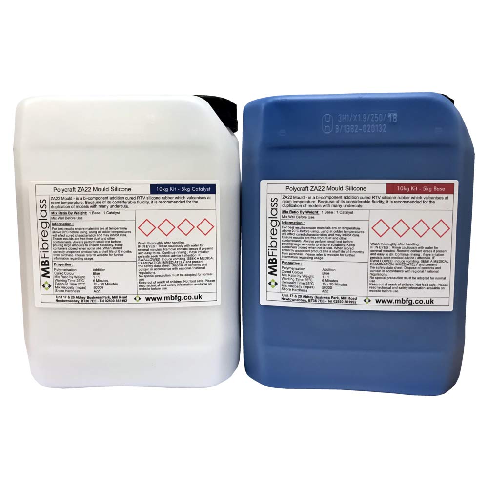 Polycraft ZA22 Standard RTV Addition Cure Mould Making Silicone Rubber - 10kg Kit