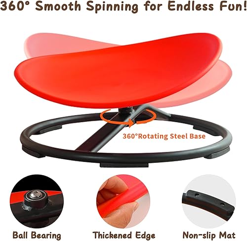 Miniatura 7 de Silla sensorial para niños, asiento giratorio para niños sensoriales, mejora la coordinación física, silla tambaleante para aliviar el mareo por