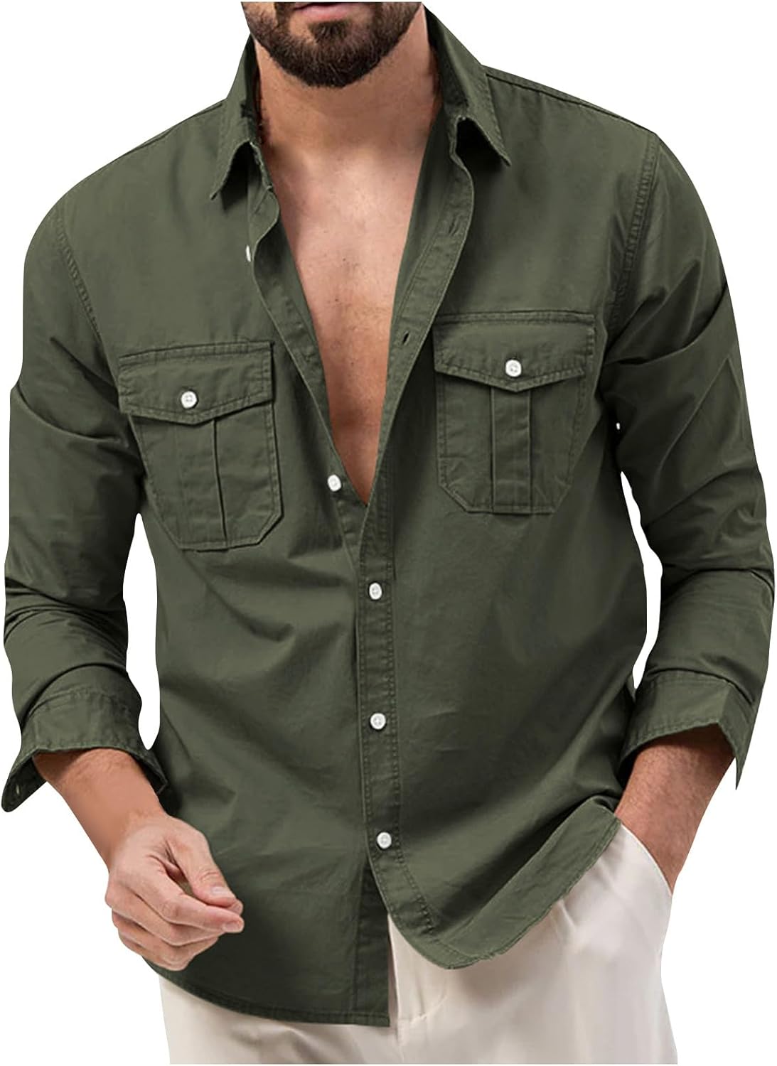 Nike - Chemise manches longues en satin - Vert foncé
