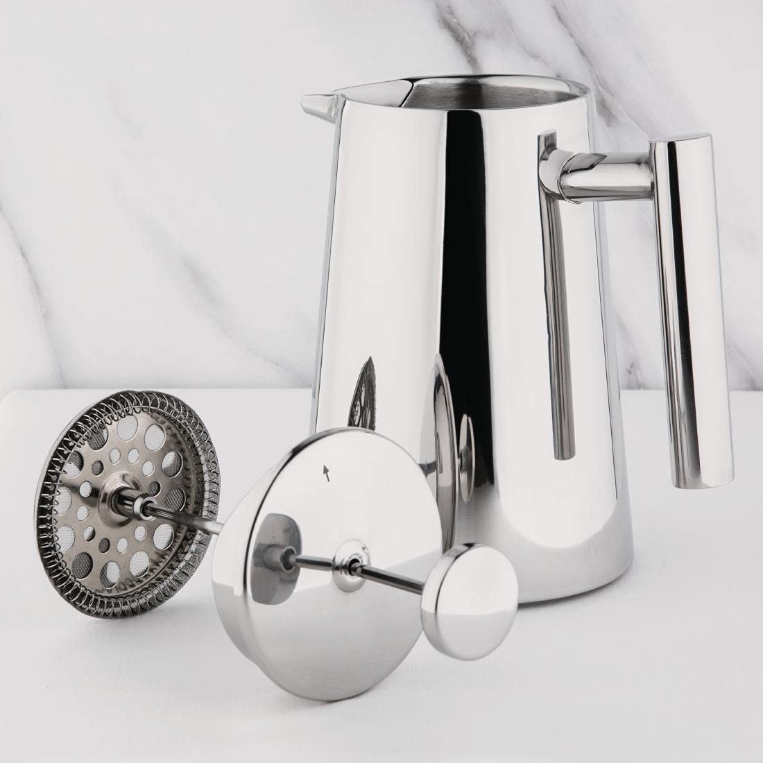 Olympia u073 émbolo de acero inoxidable, 6 tazas
