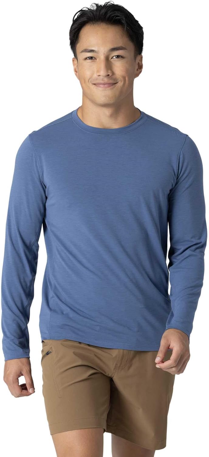 Outdoor Research Men's Eclipse Sun Long Sleeve Tee | Water & Wind Resistant, Breathable UPF 50+ Lightweight Workout Top