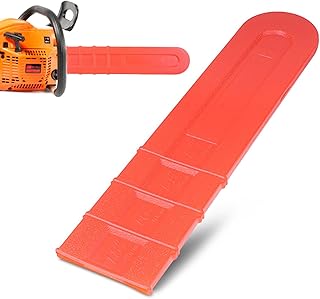 Chainsaw Bar Cover, 18inch Scabbard Plastic Chainsaw Bar & Chain Protective Cover, Durable Cutter Parts Scabbard Protector Chainsaw Bar Cover for Chain Saw Accessories Tool(Orange)