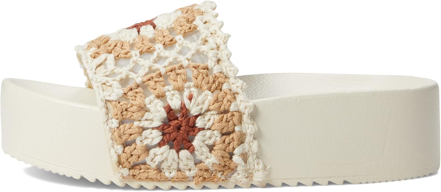 Dirty Laundry Women's Worble Wedge Sandal, Cream, 9